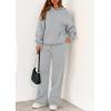 imagePRETTYGARDEN Womens 2 Piece Outfits Fall Sweatsuits Oversized Hoodies Wide Leg Sweatpants Tracksuits Lounge Matching SetsGrey
