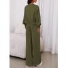 imagePRETTYGARDEN Womens 2 Piece Sets Long Sleeve Sweatshirt Wide Leg Pants Loose Matching Lounge Set Trendy Fall OutfitsArmy Green