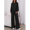 imagePRETTYGARDEN Womens 2 Piece Sets Long Sleeve Sweatshirt Wide Leg Pants Loose Matching Lounge Set Trendy Fall OutfitsBlack