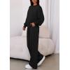 imagePRETTYGARDEN Womens 2 Piece Sets Long Sleeve Sweatshirt Wide Leg Pants Loose Matching Lounge Set Trendy Fall OutfitsBlack