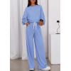 imagePRETTYGARDEN Womens 2 Piece Sets Long Sleeve Sweatshirt Wide Leg Pants Loose Matching Lounge Set Trendy Fall OutfitsBlue