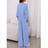 imagePRETTYGARDEN Womens 2 Piece Sets Long Sleeve Sweatshirt Wide Leg Pants Loose Matching Lounge Set Trendy Fall OutfitsBlue