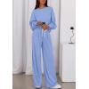 imagePRETTYGARDEN Womens 2 Piece Sets Long Sleeve Sweatshirt Wide Leg Pants Loose Matching Lounge Set Trendy Fall OutfitsBlue