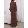 imagePRETTYGARDEN Womens 2 Piece Sets Long Sleeve Sweatshirt Wide Leg Pants Loose Matching Lounge Set Trendy Fall OutfitsBrown
