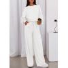 imagePRETTYGARDEN Womens 2 Piece Sets Long Sleeve Sweatshirt Wide Leg Pants Loose Matching Lounge Set Trendy Fall OutfitsWhite