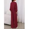 imagePRETTYGARDEN Womens 2 Piece Sets Long Sleeve Sweatshirt Wide Leg Pants Loose Matching Lounge Set Trendy Fall OutfitsWine Red