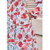 imagePRETTYGARDEN Womens 2025 Fall Boho Maxi Dresses Floral Long Sleeve V Neck Flowy Elegant Wedding Guest Dress Vacation OutfitsFloral Blue Red