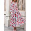 imagePRETTYGARDEN Womens 2025 Fall Boho Maxi Dresses Floral Long Sleeve V Neck Flowy Elegant Wedding Guest Dress Vacation OutfitsFloral Blue Red