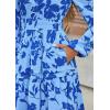 imagePRETTYGARDEN Womens 2025 Fall Boho Maxi Dresses Floral Long Sleeve V Neck Flowy Elegant Wedding Guest Dress Vacation OutfitsSky Blue