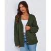 imagePRETTYGARDEN Womens 2025 Fall Cardigan Sweaters Long Sleeve Open Front Button Up V Neck Knit Winter Fashion ClothesArmy Green