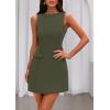 imagePRETTYGARDEN Womens 2025 Formal Sleeveless Summer Dresses Boat Neck Bodycon Elegant A Line Business Work Mini DressArmy Green