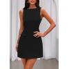 imagePRETTYGARDEN Womens 2025 Formal Sleeveless Summer Dresses Boat Neck Bodycon Elegant A Line Business Work Mini DressBlack