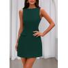 imagePRETTYGARDEN Womens 2025 Formal Sleeveless Summer Dresses Boat Neck Bodycon Elegant A Line Business Work Mini DressDark Green