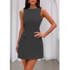 imagePRETTYGARDEN Womens 2025 Formal Sleeveless Summer Dresses Boat Neck Bodycon Elegant A Line Business Work Mini DressGrey