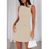 imagePRETTYGARDEN Womens 2025 Formal Sleeveless Summer Dresses Boat Neck Bodycon Elegant A Line Business Work Mini DressLight Khaki