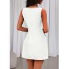 imagePRETTYGARDEN Womens 2025 Formal Sleeveless Summer Dresses Boat Neck Bodycon Elegant A Line Business Work Mini DressWhite