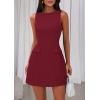 imagePRETTYGARDEN Womens 2025 Formal Sleeveless Summer Dresses Boat Neck Bodycon Elegant A Line Business Work Mini DressWine Red