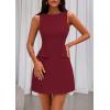 imagePRETTYGARDEN Womens 2025 Formal Sleeveless Summer Dresses Boat Neck Bodycon Elegant A Line Business Work Mini DressWine Red