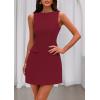 imagePRETTYGARDEN Womens 2025 Formal Sleeveless Summer Dresses Boat Neck Bodycon Elegant A Line Business Work Mini DressWine Red