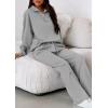 imagePRETTYGARDEN Womens Casual Two Piece Sets Fall 2025 Outfits Quarter Zip Sweatshirts Straight Leg Pants Sweatsuits TracksuitGrey