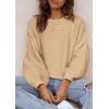 imagePRETTYGARDEN Womens Fall Sweaters 2025 Casual Loose Crewneck Ribbed Long Sleeve Top Knit Pullover SweaterApricot
