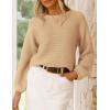 imagePRETTYGARDEN Womens Fall Sweaters 2025 Casual Loose Crewneck Ribbed Long Sleeve Top Knit Pullover SweaterApricot