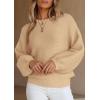 imagePRETTYGARDEN Womens Fall Sweaters 2025 Casual Loose Crewneck Ribbed Long Sleeve Top Knit Pullover SweaterApricot