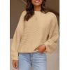 imagePRETTYGARDEN Womens Fall Sweaters 2025 Casual Loose Crewneck Ribbed Long Sleeve Top Knit Pullover SweaterApricot