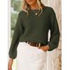 imagePRETTYGARDEN Womens Fall Sweaters 2025 Casual Loose Crewneck Ribbed Long Sleeve Top Knit Pullover SweaterArmy Green
