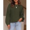 imagePRETTYGARDEN Womens Fall Sweaters 2025 Casual Loose Crewneck Ribbed Long Sleeve Top Knit Pullover SweaterArmy Green
