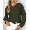 imagePRETTYGARDEN Womens Fall Sweaters 2025 Casual Loose Crewneck Ribbed Long Sleeve Top Knit Pullover SweaterArmy Green
