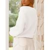 imagePRETTYGARDEN Womens Fall Sweaters 2025 Casual Loose Crewneck Ribbed Long Sleeve Top Knit Pullover SweaterBeige White