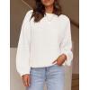imagePRETTYGARDEN Womens Fall Sweaters 2025 Casual Loose Crewneck Ribbed Long Sleeve Top Knit Pullover SweaterBeige White