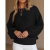 imagePRETTYGARDEN Womens Fall Sweaters 2025 Casual Loose Crewneck Ribbed Long Sleeve Top Knit Pullover SweaterBlack