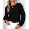 imagePRETTYGARDEN Womens Fall Sweaters 2025 Casual Loose Crewneck Ribbed Long Sleeve Top Knit Pullover SweaterBlack