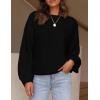 imagePRETTYGARDEN Womens Fall Sweaters 2025 Casual Loose Crewneck Ribbed Long Sleeve Top Knit Pullover SweaterBlack