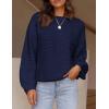 imagePRETTYGARDEN Womens Fall Sweaters 2025 Casual Loose Crewneck Ribbed Long Sleeve Top Knit Pullover SweaterDark Blue