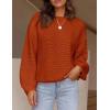 imagePRETTYGARDEN Womens Fall Sweaters 2025 Casual Loose Crewneck Ribbed Long Sleeve Top Knit Pullover SweaterRust Red