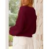imagePRETTYGARDEN Womens Fall Sweaters 2025 Casual Loose Crewneck Ribbed Long Sleeve Top Knit Pullover SweaterWine Red
