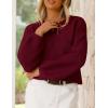 imagePRETTYGARDEN Womens Fall Sweaters 2025 Casual Loose Crewneck Ribbed Long Sleeve Top Knit Pullover SweaterWine Red