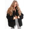 imagePRETTYGARDEN Womens Fashion Winter Coats Sherpa Fleece Faux Fur Shearling Oversized Trendy Jackets Warm Outerwear ClothingBlack