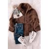 imagePRETTYGARDEN Womens Fashion Winter Coats Sherpa Fleece Faux Fur Shearling Oversized Trendy Jackets Warm Outerwear ClothingBrown