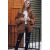 imagePRETTYGARDEN Womens Fashion Winter Coats Sherpa Fleece Faux Fur Shearling Oversized Trendy Jackets Warm Outerwear ClothingBrown