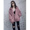 imagePRETTYGARDEN Womens Fashion Winter Coats Sherpa Fleece Faux Fur Shearling Oversized Trendy Jackets Warm Outerwear ClothingDark Pink