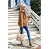 imagePRETTYGARDEN Womens Fashion Winter Coats Sherpa Fleece Faux Fur Shearling Oversized Trendy Jackets Warm Outerwear ClothingKhaki