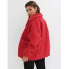 imagePRETTYGARDEN Womens Fashion Winter Coats Sherpa Fleece Faux Fur Shearling Oversized Trendy Jackets Warm Outerwear ClothingRed