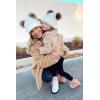 imagePRETTYGARDEN Womens Fashion Winter Coats Sherpa Fleece Faux Fur Shearling Oversized Trendy Jackets Warm Outerwear ClothingStyle One Apricot