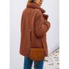 imagePRETTYGARDEN Womens Fashion Winter Coats Sherpa Fleece Faux Fur Shearling Oversized Trendy Jackets Warm Outerwear ClothingStyle Two Brown