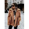 imagePRETTYGARDEN Womens Fashion Winter Coats Sherpa Fleece Faux Fur Shearling Oversized Trendy Jackets Warm Outerwear ClothingStyle Two Camel