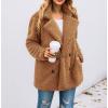 imagePRETTYGARDEN Womens Fashion Winter Coats Sherpa Fleece Faux Fur Shearling Oversized Trendy Jackets Warm Outerwear ClothingStyle Two Camel